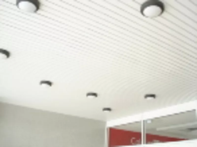 Подвесной потолок типа «Армстронг»,  реечный потолок , светильники к под 3