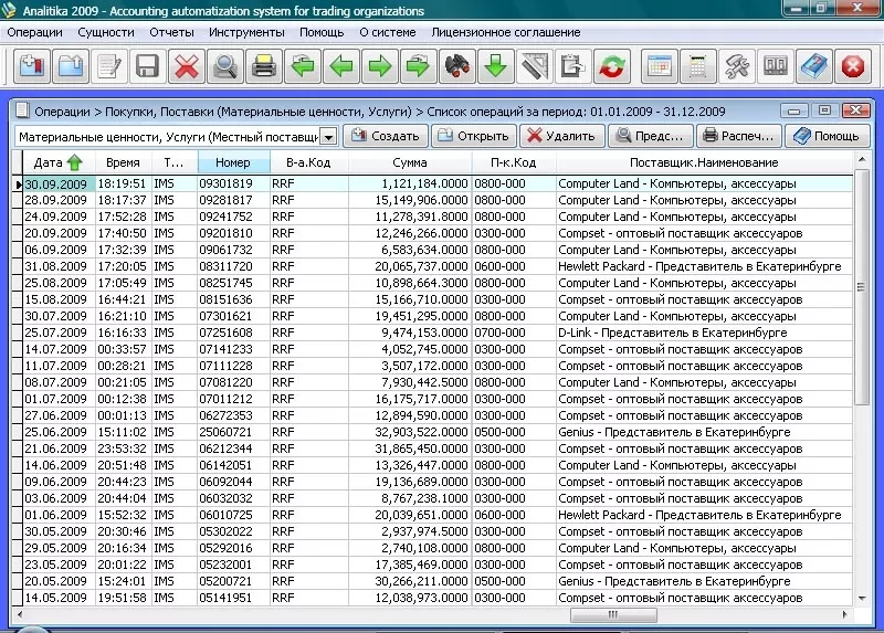 Analitika 2009 - Бесплатная программа для ведения аналитического учета 3