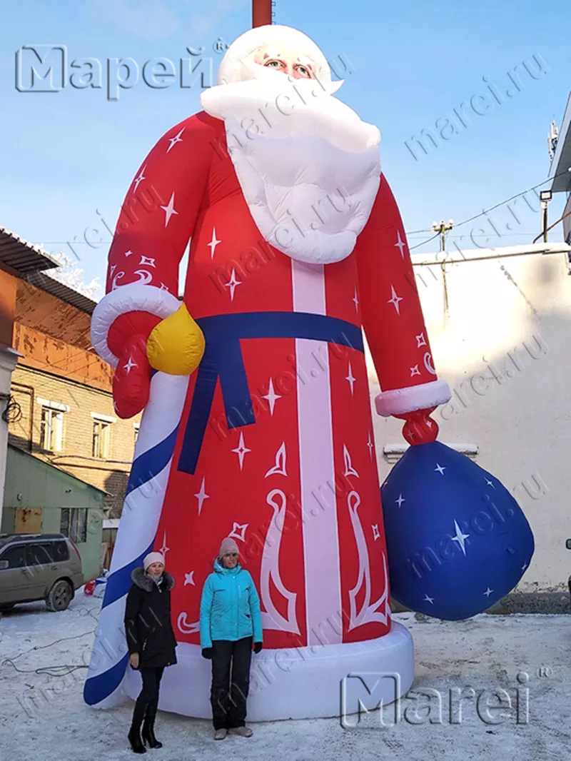 Надувные новогодние фигуры - Дед мороз,  Снегурочка,  Снеговик 6